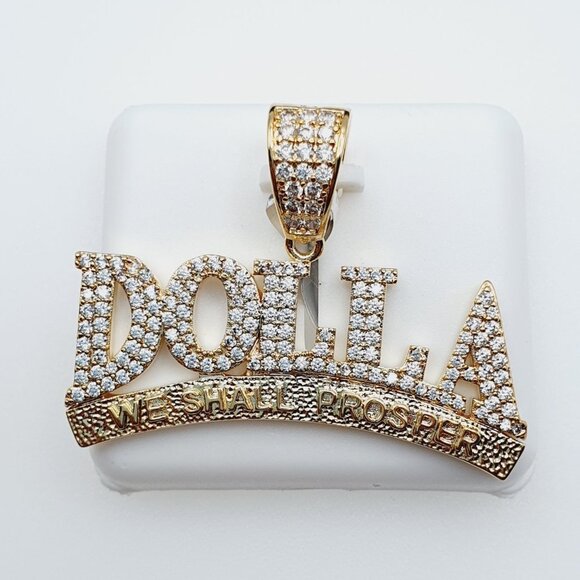 "14K Gold Plated Cubic Zircon Pendant, INUS1BR072 - Picture 1 of 9